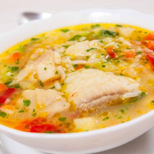 Ciorbă de pește  cu legume