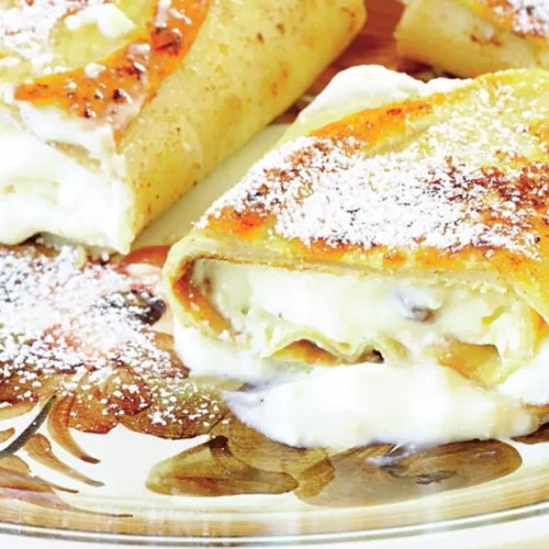 Clătite cu brânză dulce (fără zahăr)