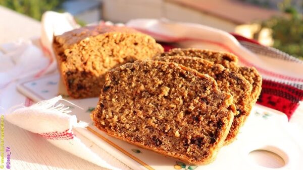 Chec din mix de fainuri (spelta, ovaz, hrisca, orez)  cu nuci