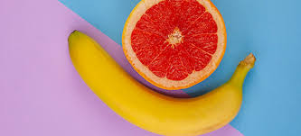 Grapefruit rosu  si banane