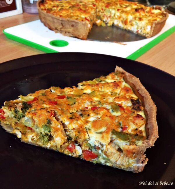 Quiche cu brânză si spanac