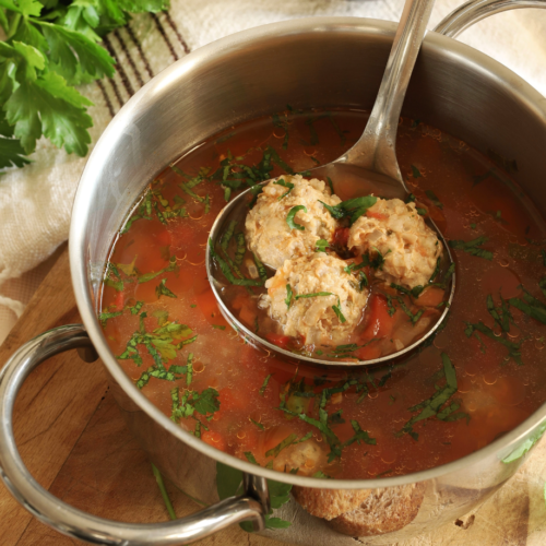 Borș de perișoare din peste cu legume