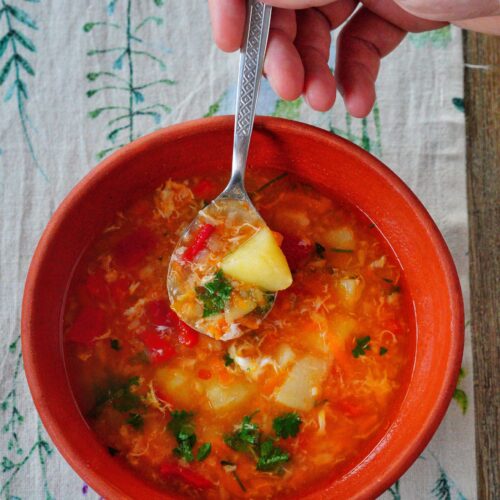 Ciorbă cu legume și bors