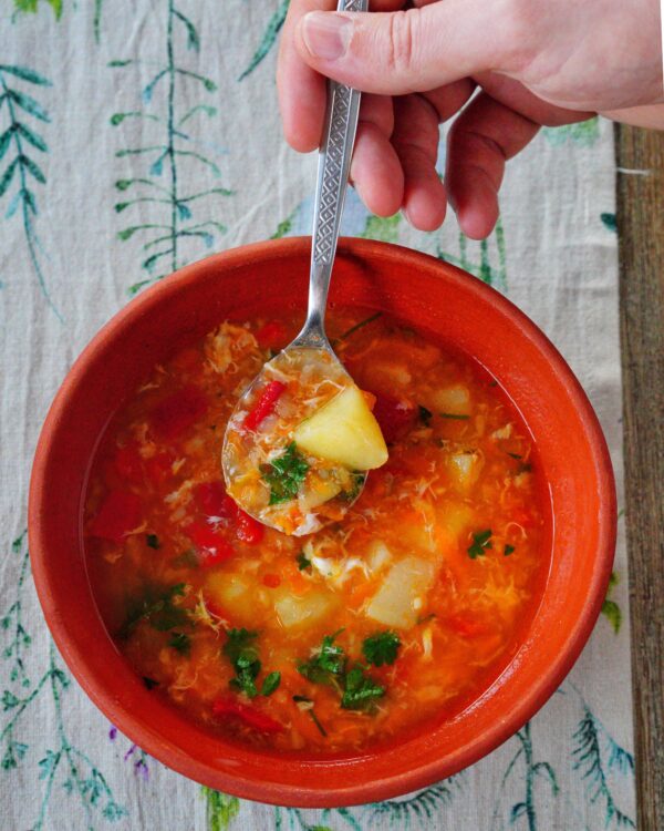 Ciorbă cu legume și bors