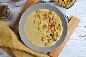 Supa crema de naut cu pasta de tahini