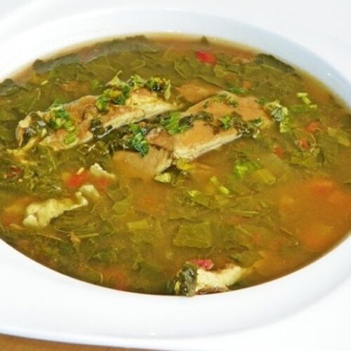 Ciorbă stevie, loboda si leurda cu omleta